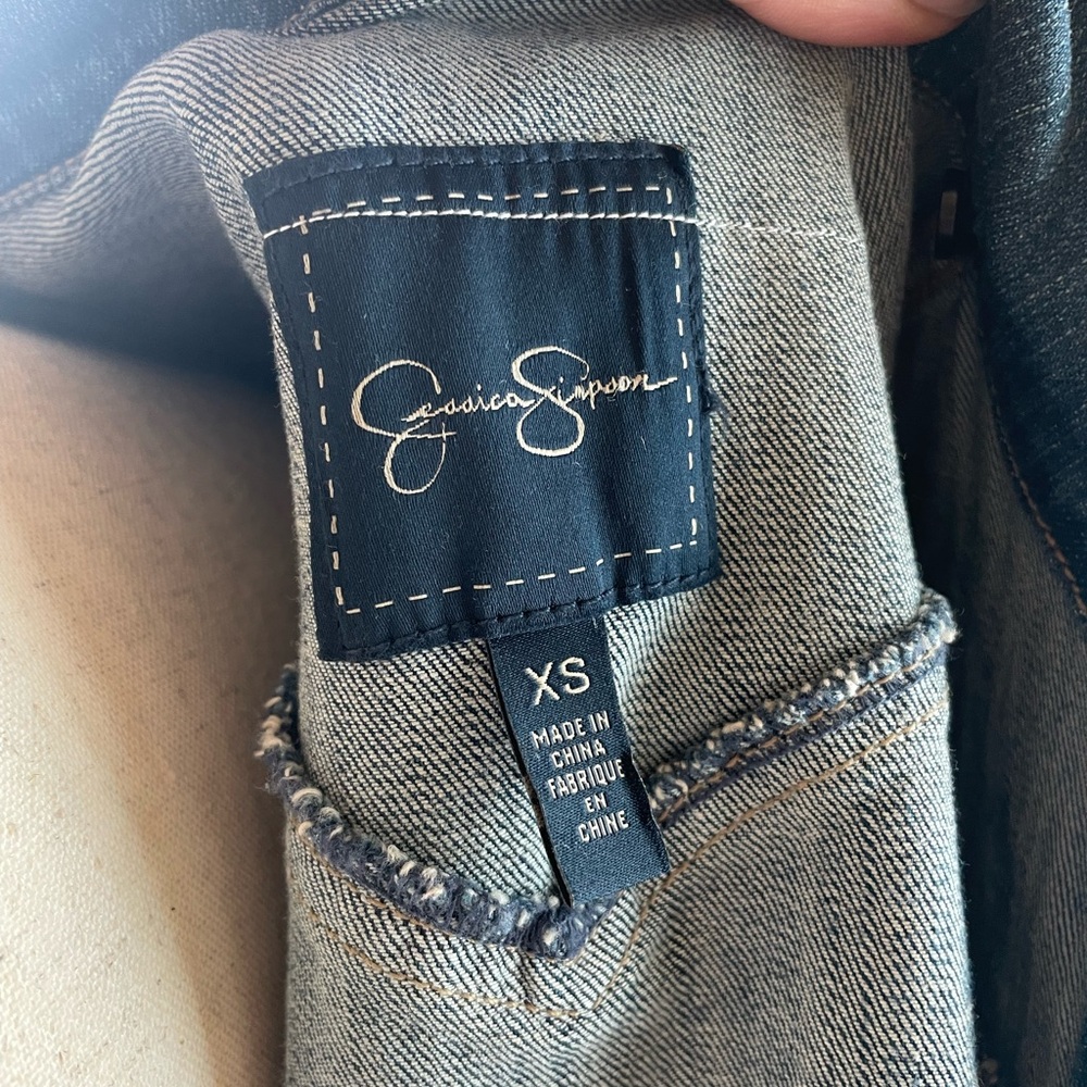 Jessica Simpson butterfly patch jean jacket - Picture 8 of 10